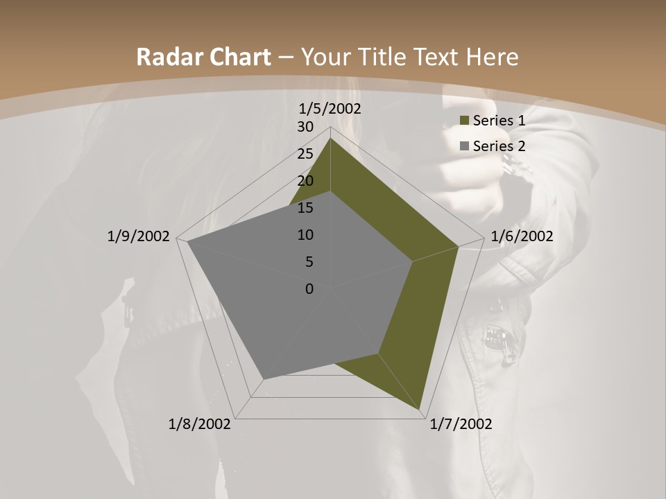 Female Casual Military PowerPoint Template