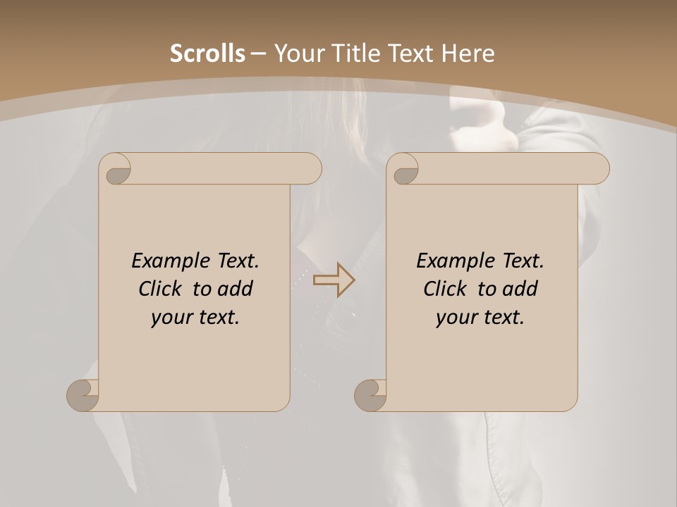 Female Casual Military PowerPoint Template