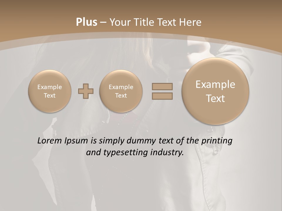 Female Casual Military PowerPoint Template