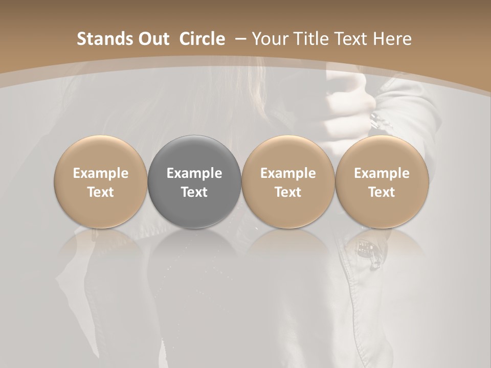 Female Casual Military PowerPoint Template