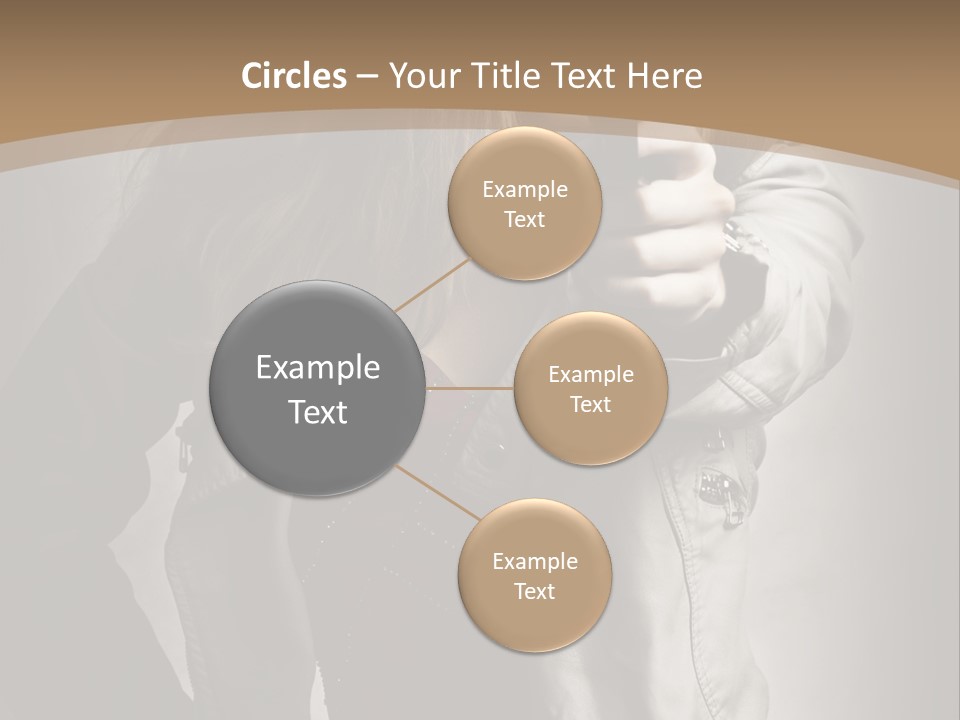 Female Casual Military PowerPoint Template