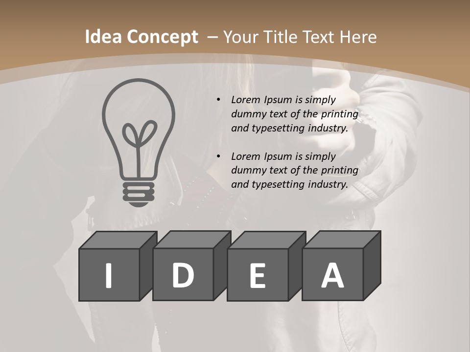 Female Casual Military PowerPoint Template