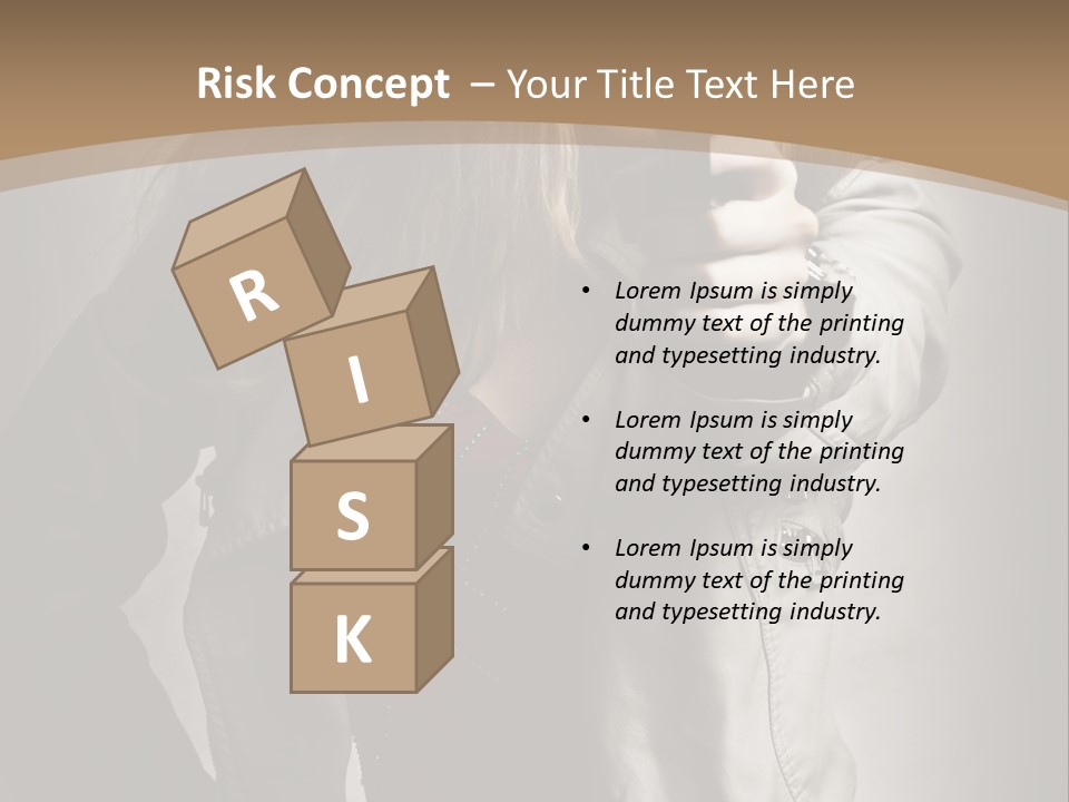 Female Casual Military PowerPoint Template