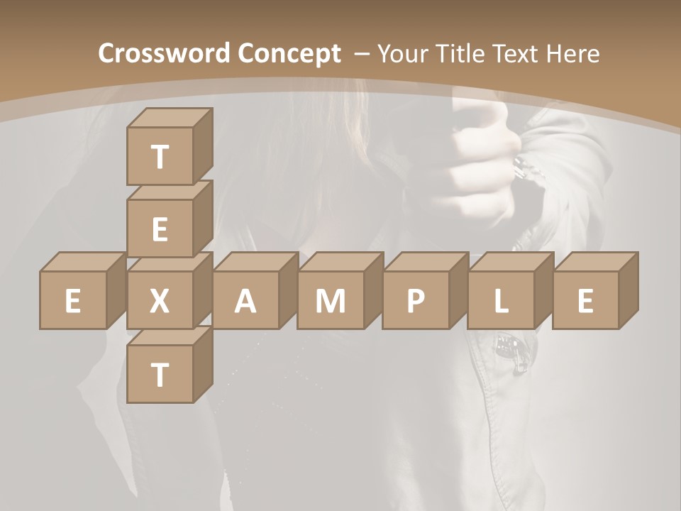 Female Casual Military PowerPoint Template