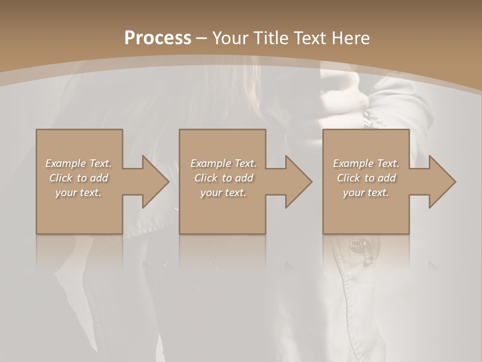 Female Casual Military PowerPoint Template