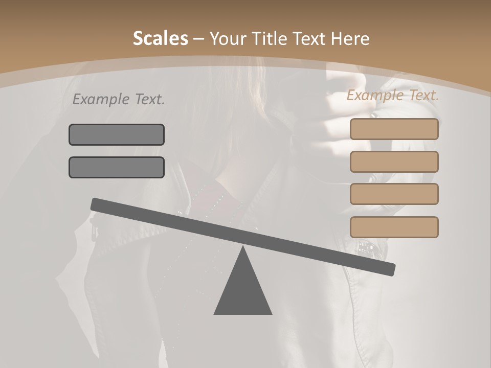 Female Casual Military PowerPoint Template