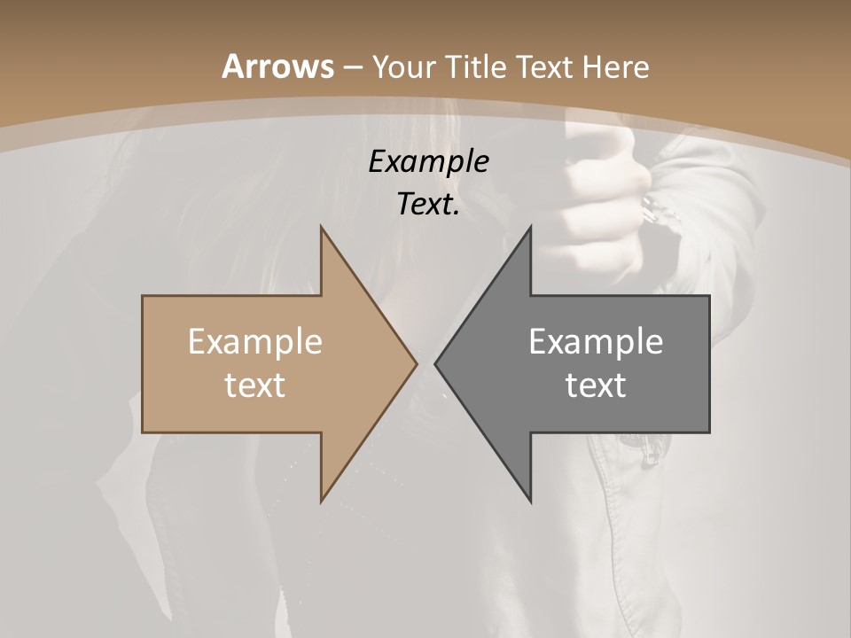 Female Casual Military PowerPoint Template