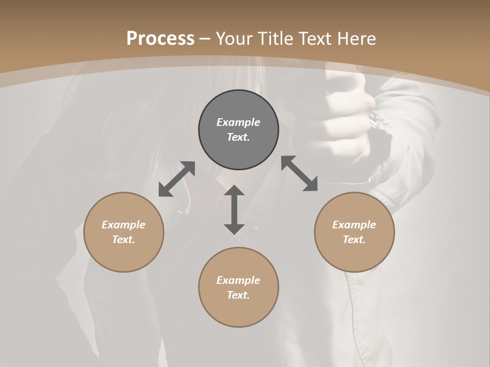 Female Casual Military PowerPoint Template