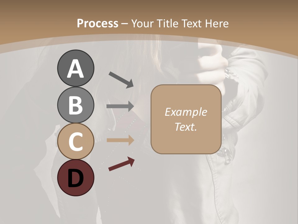 Female Casual Military PowerPoint Template