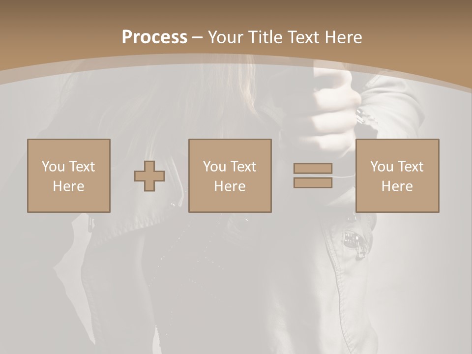 Female Casual Military PowerPoint Template