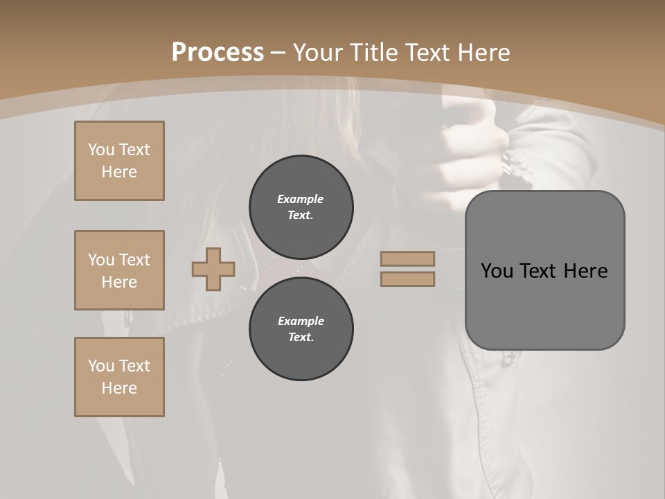 Female Casual Military PowerPoint Template