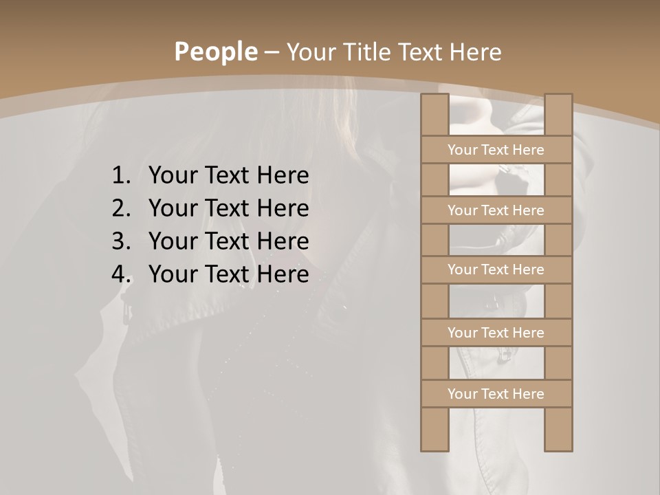 Female Casual Military PowerPoint Template