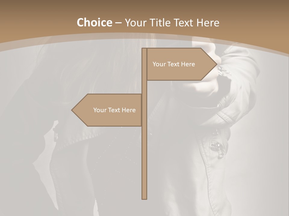 Female Casual Military PowerPoint Template