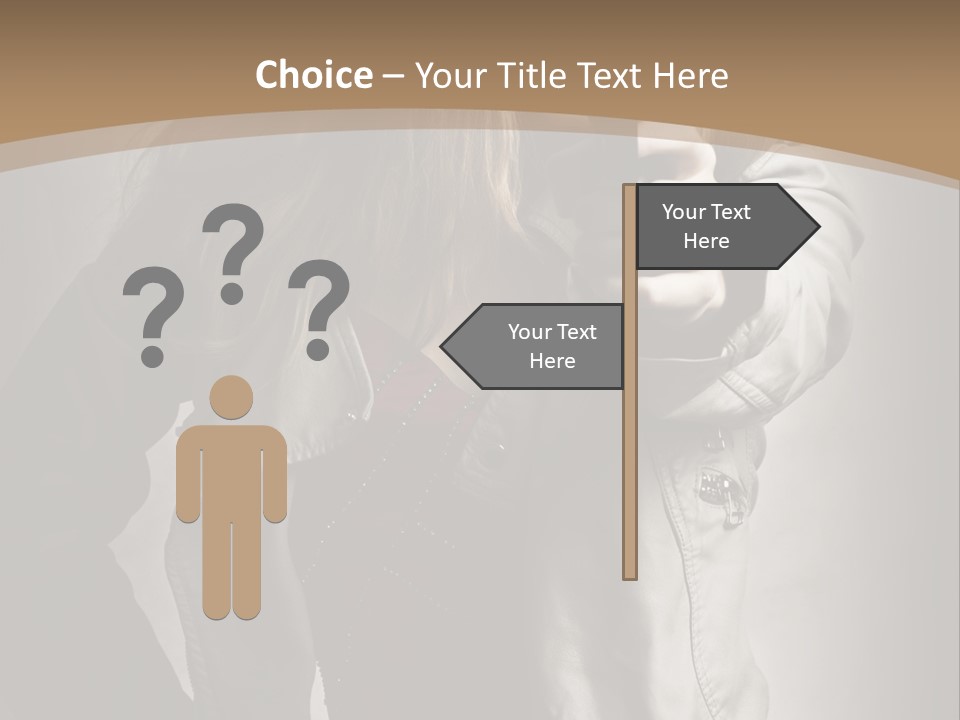 Female Casual Military PowerPoint Template