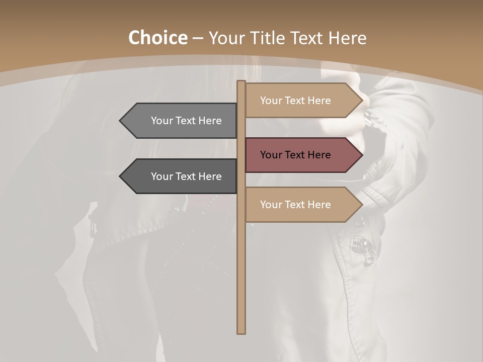 Female Casual Military PowerPoint Template