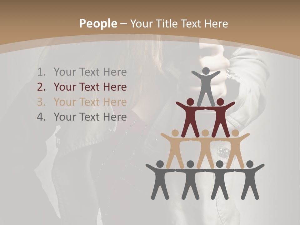 Female Casual Military PowerPoint Template