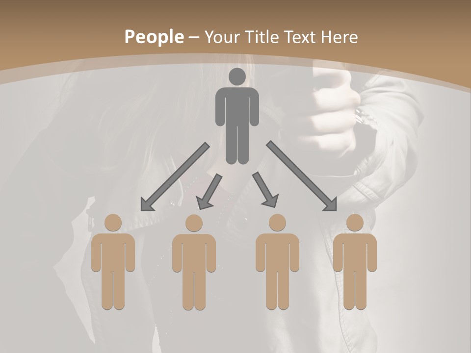 Female Casual Military PowerPoint Template