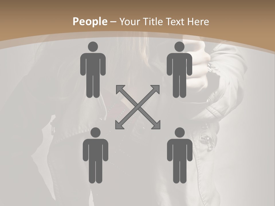 Female Casual Military PowerPoint Template