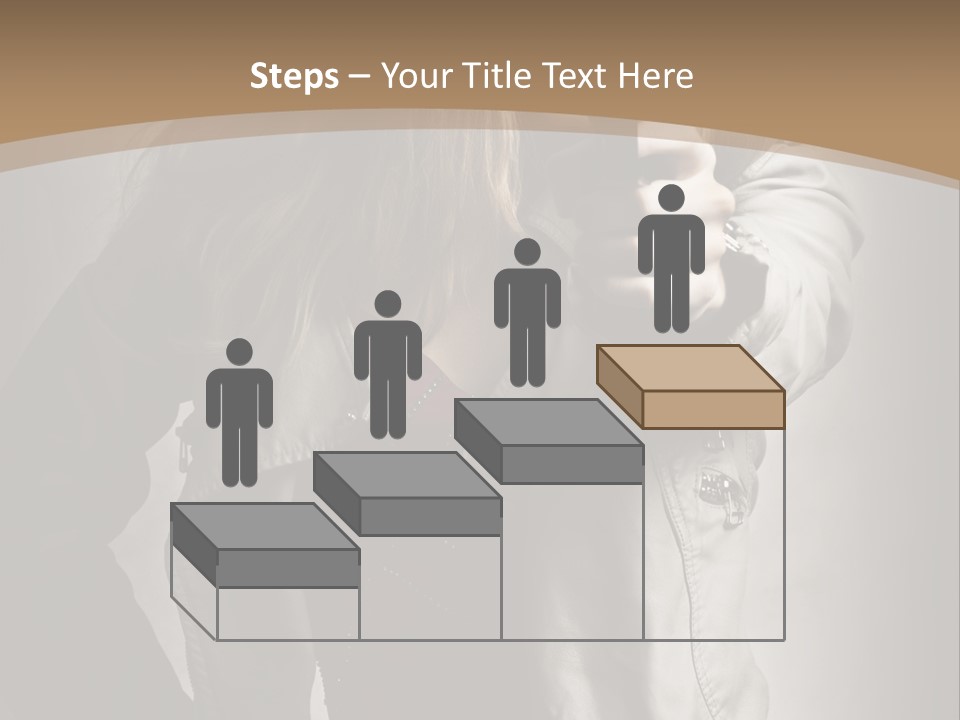 Female Casual Military PowerPoint Template