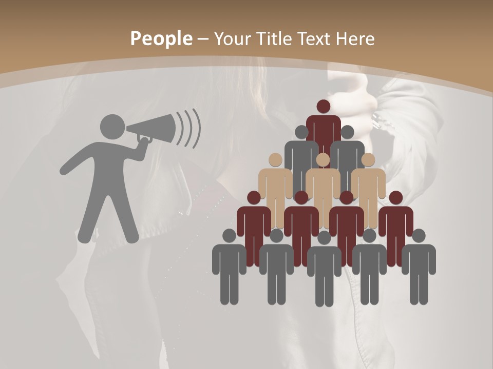 Female Casual Military PowerPoint Template