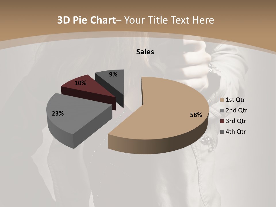 Female Casual Military PowerPoint Template