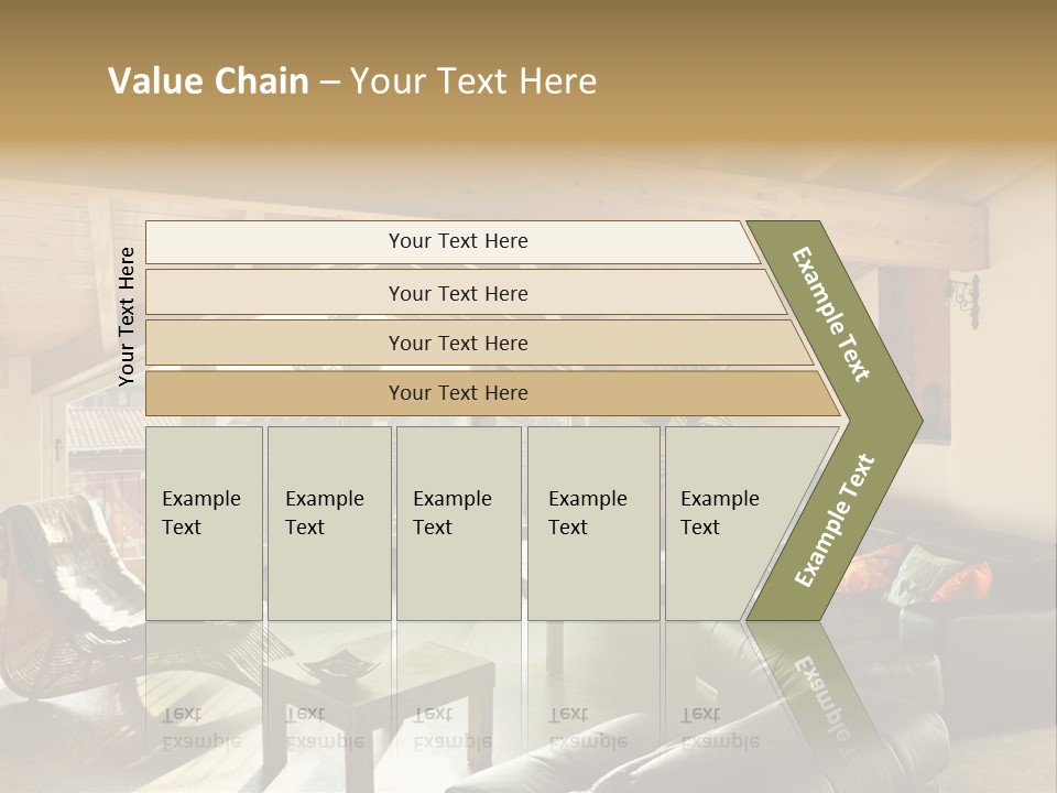 Mansard Interior Livingroom PowerPoint Template