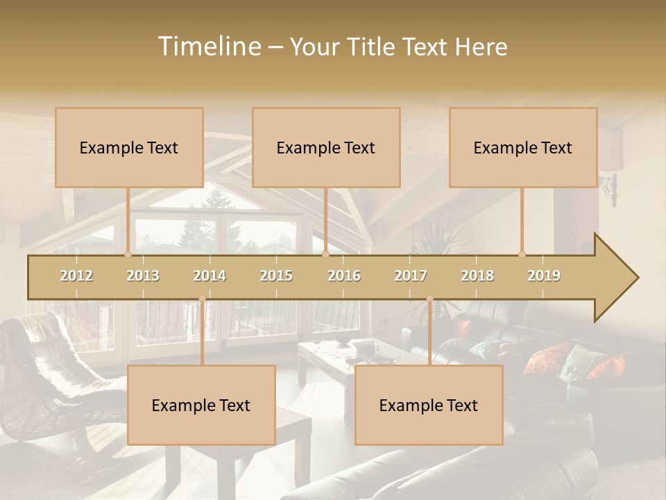 Mansard Interior Livingroom PowerPoint Template