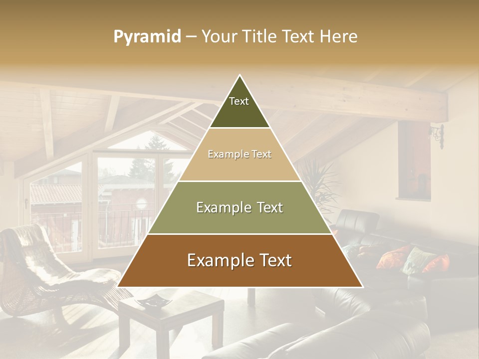 Mansard Interior Livingroom PowerPoint Template