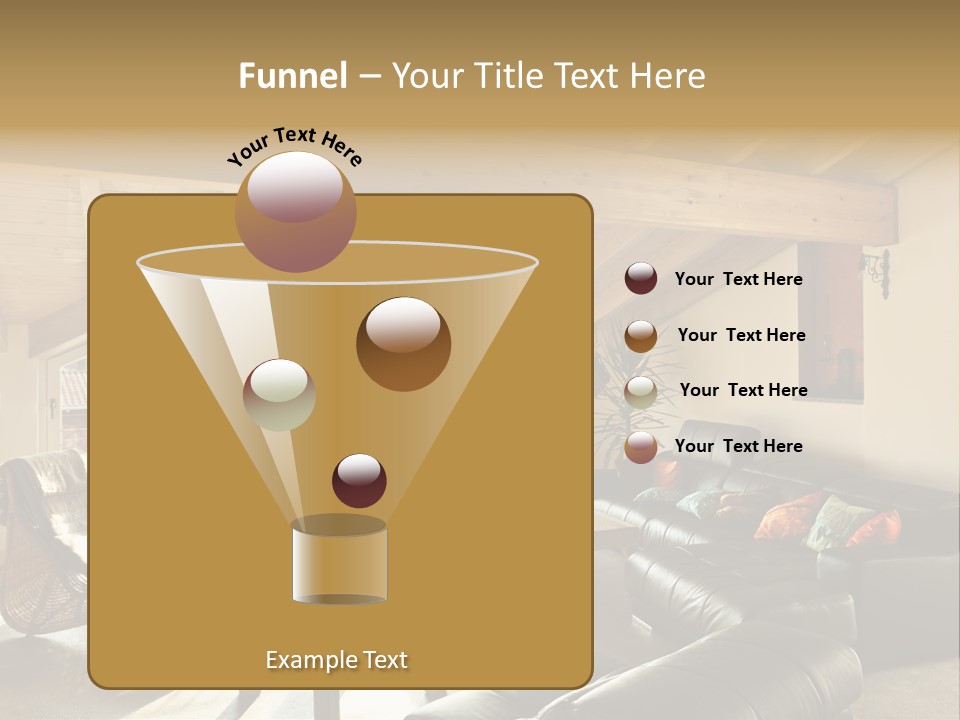 Mansard Interior Livingroom PowerPoint Template