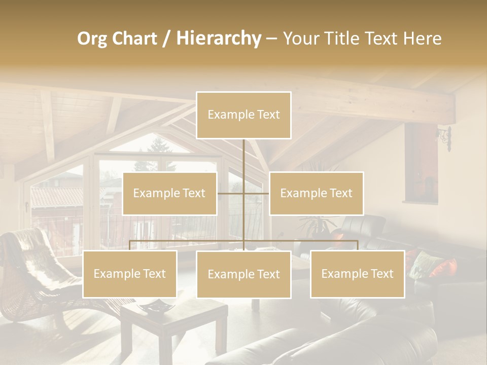 Mansard Interior Livingroom PowerPoint Template