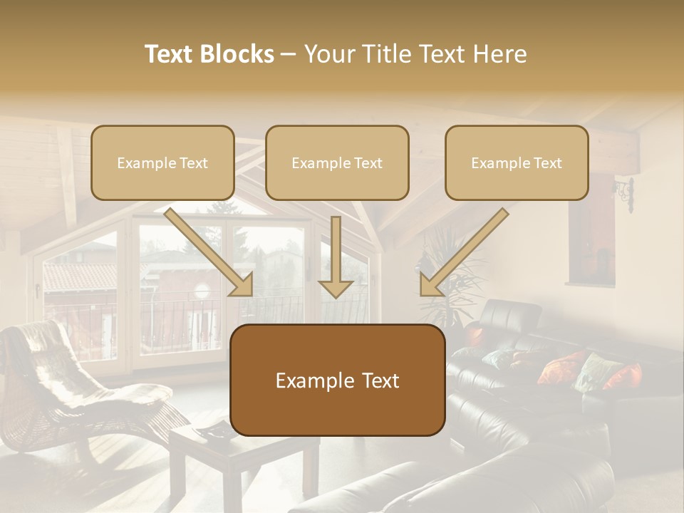Mansard Interior Livingroom PowerPoint Template