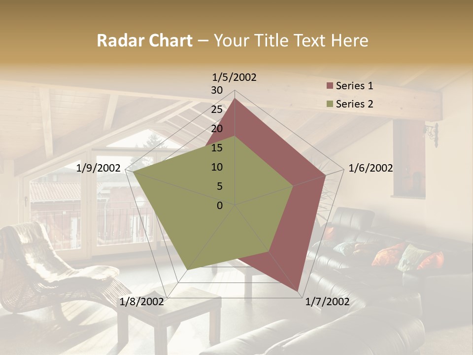 Mansard Interior Livingroom PowerPoint Template