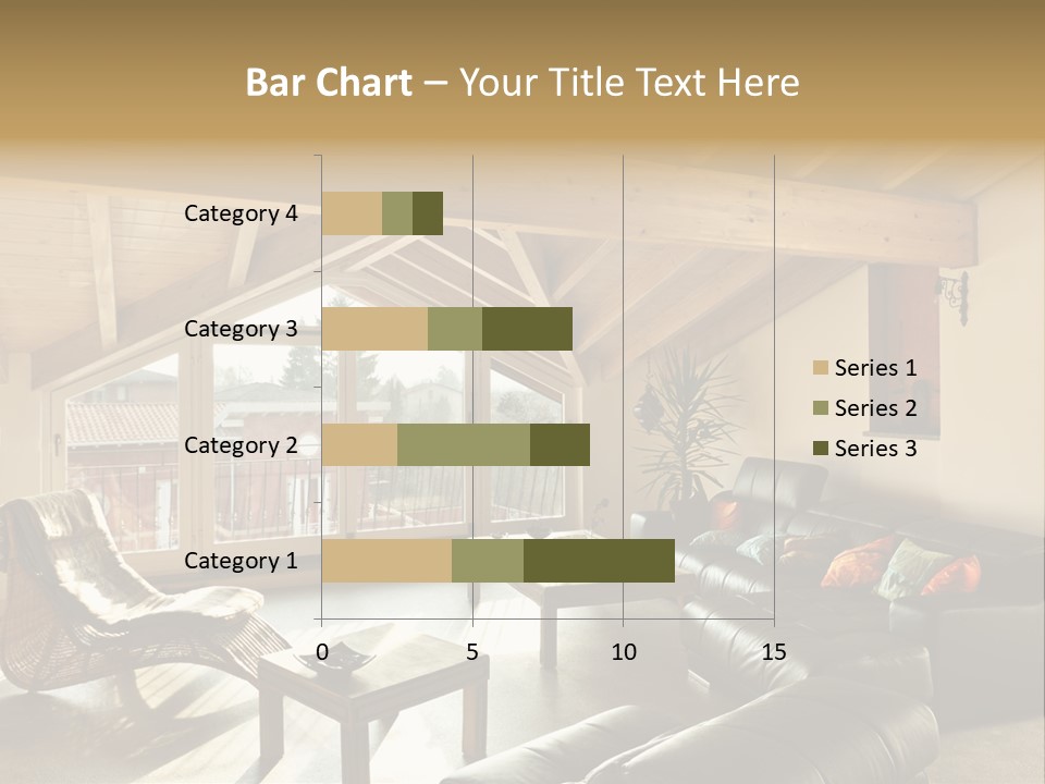 Mansard Interior Livingroom PowerPoint Template