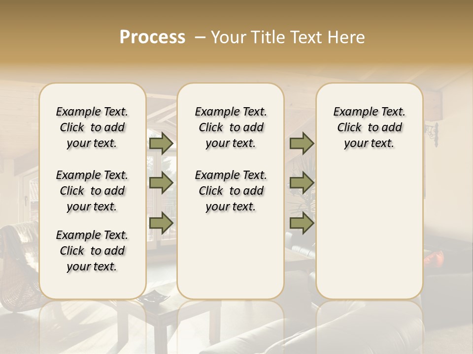 Mansard Interior Livingroom PowerPoint Template