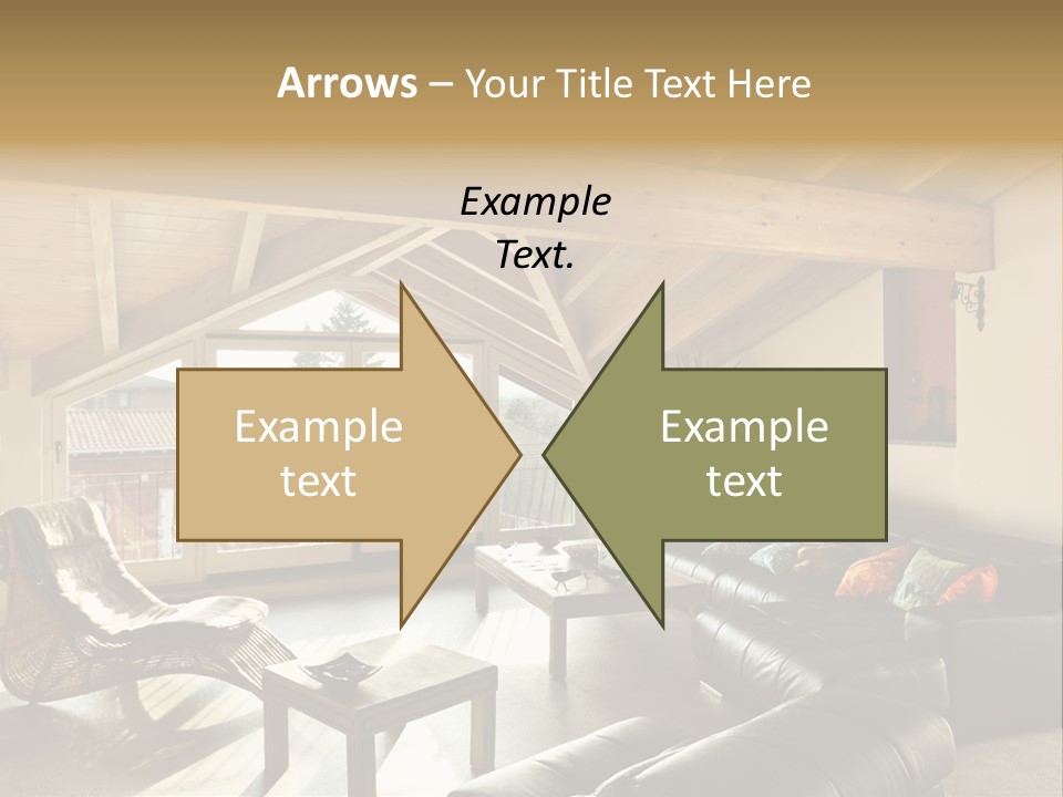 Mansard Interior Livingroom PowerPoint Template