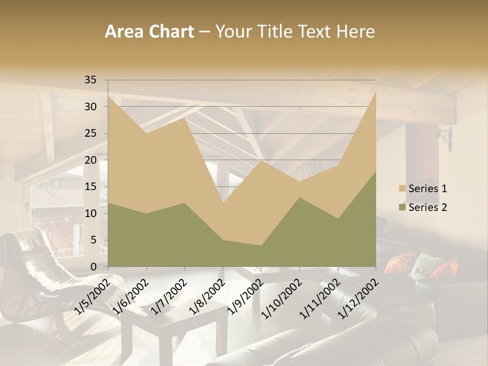 Mansard Interior Livingroom PowerPoint Template