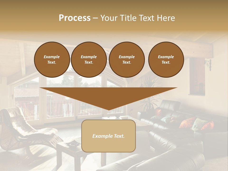 Mansard Interior Livingroom PowerPoint Template