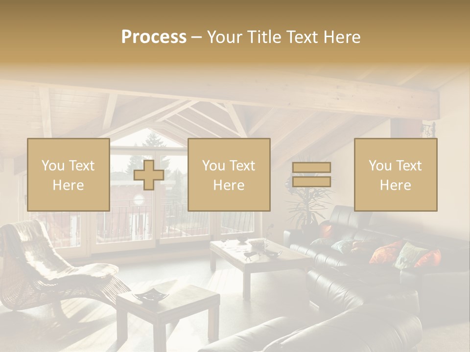 Mansard Interior Livingroom PowerPoint Template