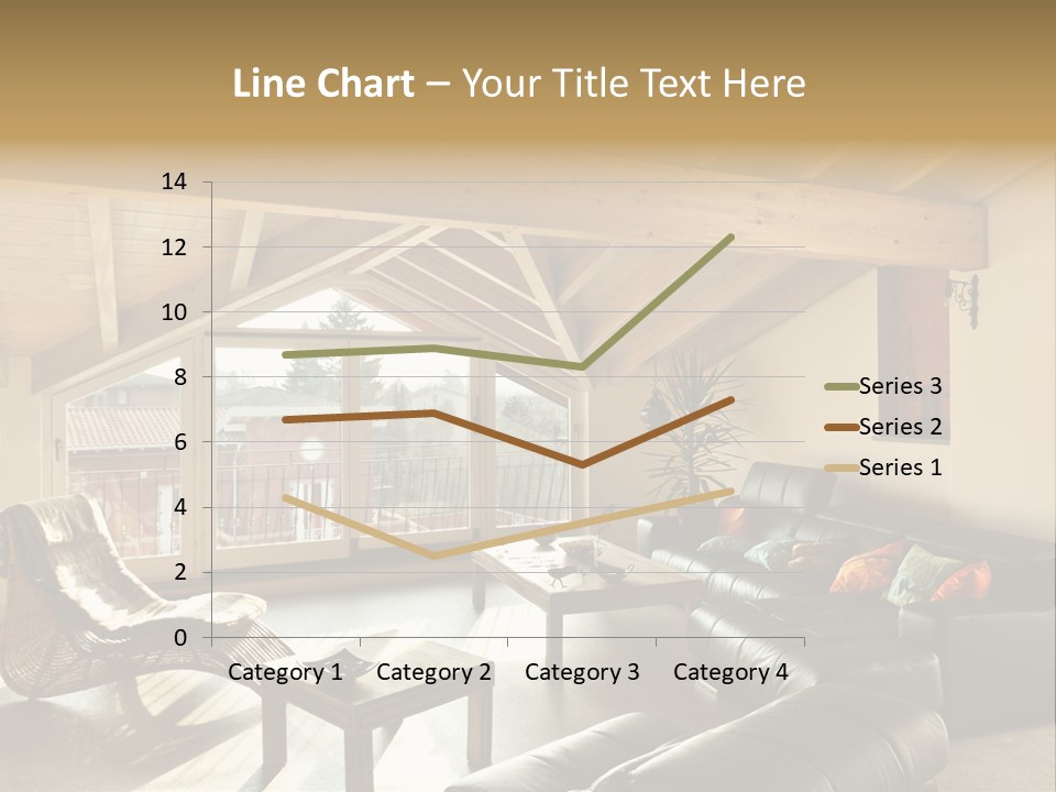 Mansard Interior Livingroom PowerPoint Template