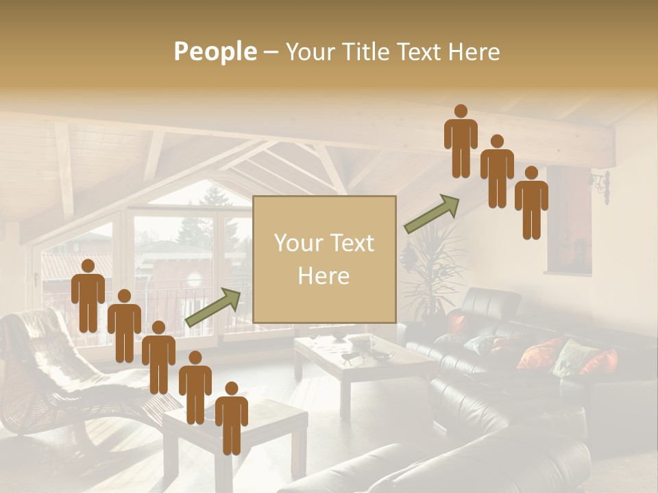 Mansard Interior Livingroom PowerPoint Template