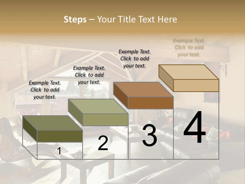 Mansard Interior Livingroom PowerPoint Template