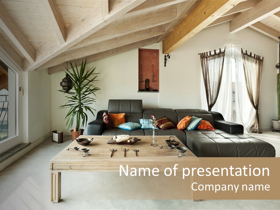 Interior View Design PowerPoint Template