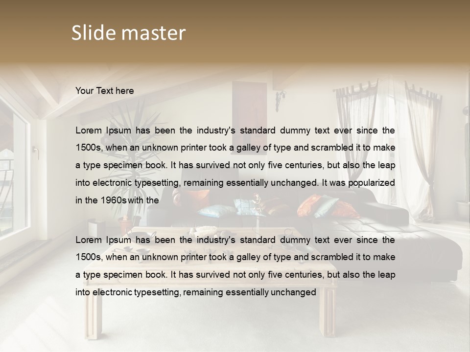 Interior View Design PowerPoint Template