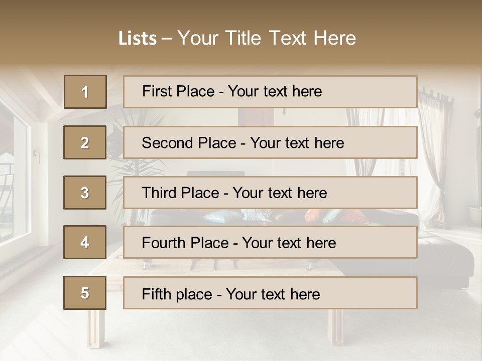 Interior View Design PowerPoint Template