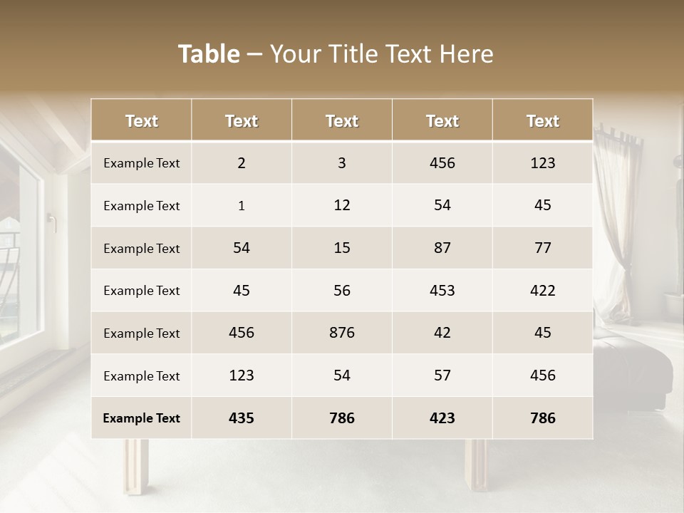 Interior View Design PowerPoint Template
