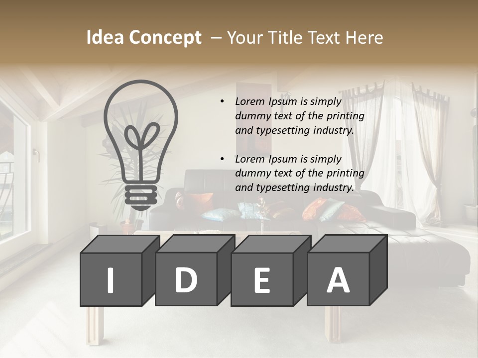Interior View Design PowerPoint Template