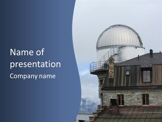 Mountain Astronomy Cloud PowerPoint Template