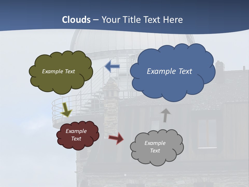 Mountain Astronomy Cloud PowerPoint Template