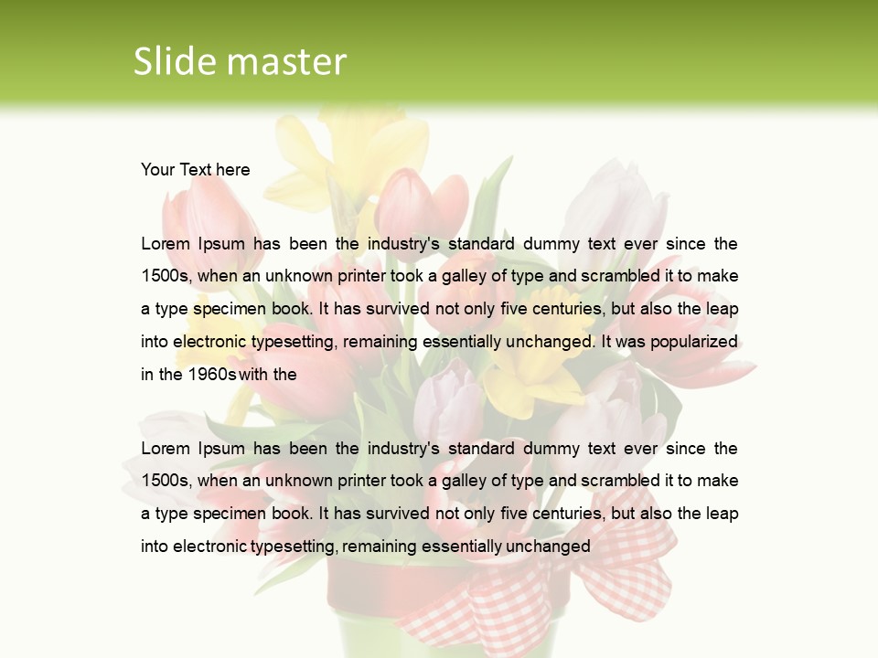 Green Close Up Isolated PowerPoint Template