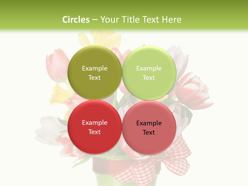 Green Close Up Isolated PowerPoint Template